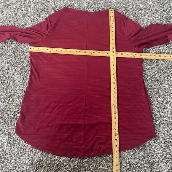 Y2K Top Plus Size 3X Red Black Layered Drapey Silver Rhinestone Bling Goth Indie - Picture 9 of 10